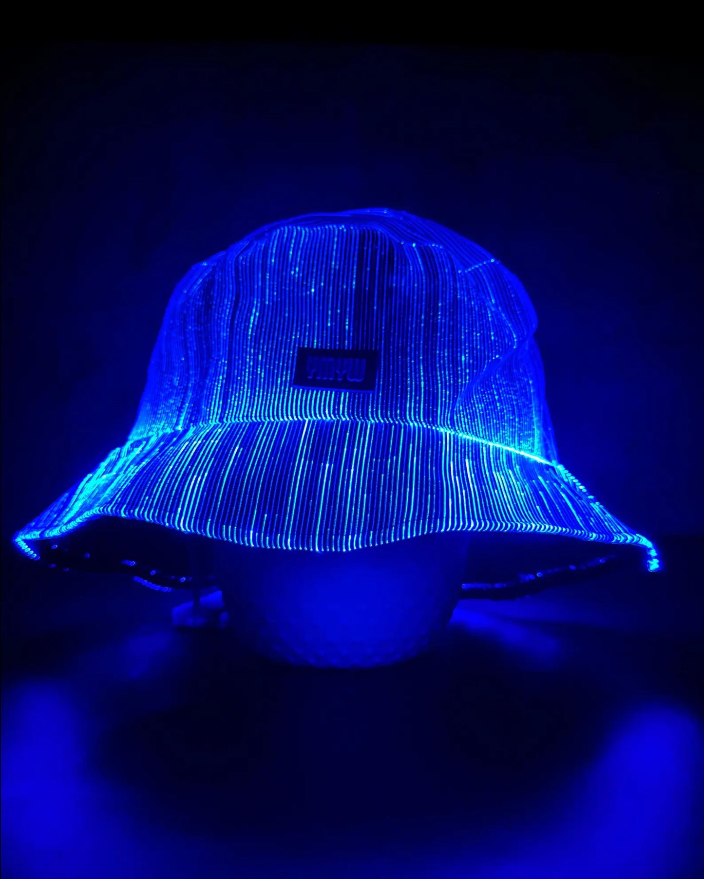 Fiber Optic Light Up Bucket Hat - Black